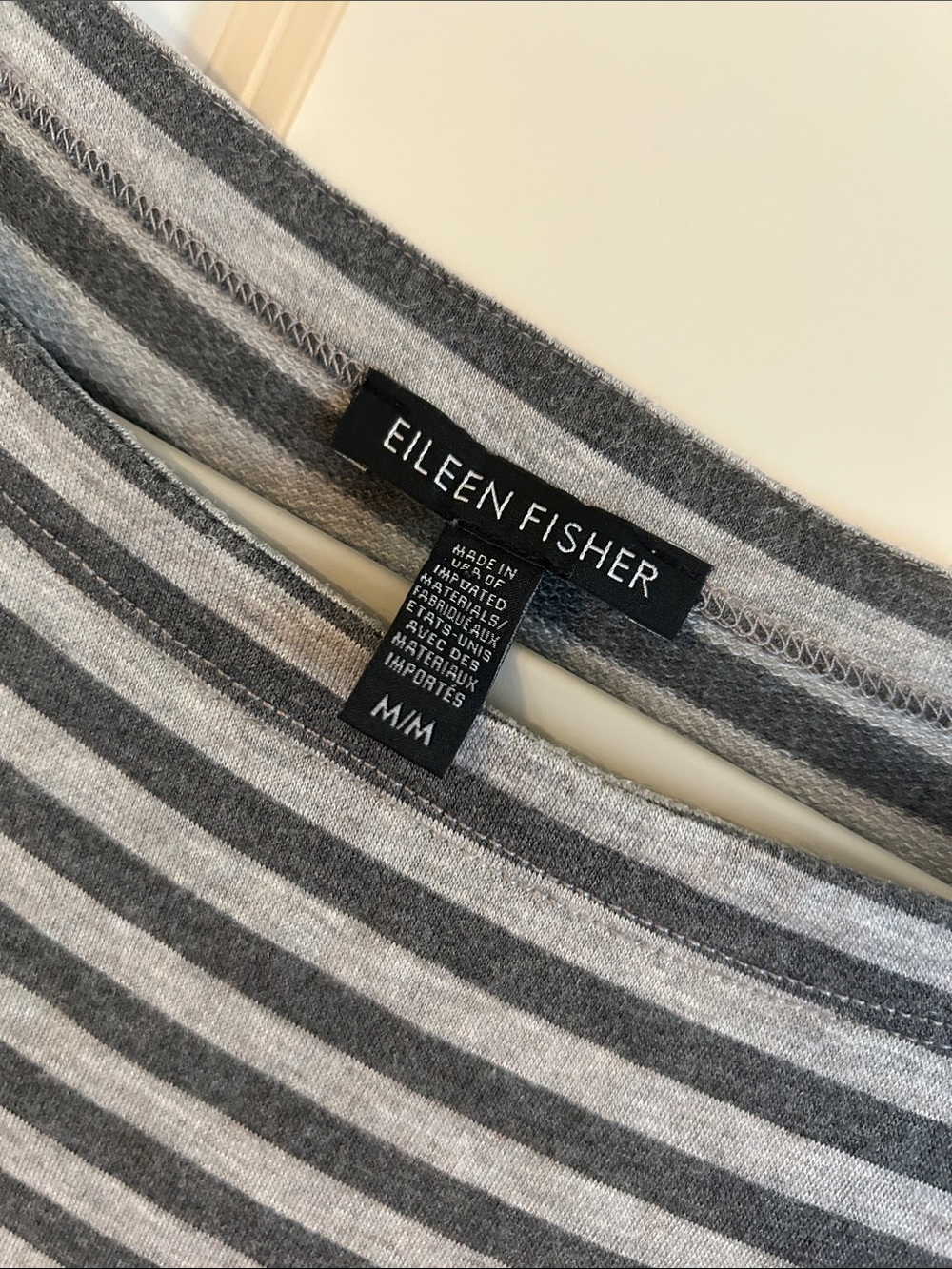 Eileen Fisher Striped Grey & Light Grey tunic - Picture 2 of 2
